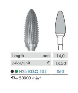 Broca de tungsténio – corte muito abrasivo 10000rpm