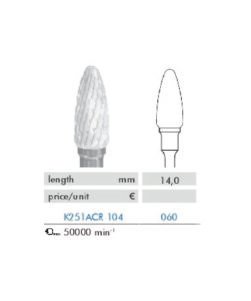 Broca de cerâmica – desbaste de gel (grão alto) 30000rpm