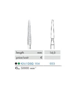 Broca de cerâmica – remoção de gel pelas laterais (corte médio)  30000rpm
